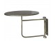 Mosazný antik kovový kulatý nástěnný stůl Tin Wall Table - 35*45 cm Chic Antique