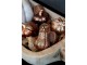 Set 6ks keramická dekorace dýně se třpytkami Pumpkin - Ø 5*7 cm Chic Antique