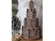 Svítící perníková věž z chaloupek Gingerbread House - Ø 18 * 33 cm/ 3*AAA Clayre & Eef