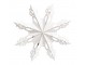 Bílá antik kovová nástěnná dekorace sněhová vločka Snowflake - 43*6 cm Chic Antique