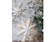 Bílá antik kovová nástěnná dekorace sněhová vločka Snowflake - 43*6 cm Chic Antique