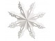 Bílá antik kovová nástěnná dekorace sněhová vločka Snowflake - 43*6 cm Chic Antique