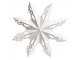 Bílá antik kovová nástěnná dekorace sněhová vločka Snowflake - 43*6 cm Chic Antique