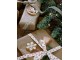 Krémová bavlněná stuha s vločkami Snowflake - 1,5cm x 5 m Chic Antique