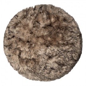Hnědý melírovaný kulatý koberec Ruggy - Ø 100 * 3 cm