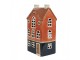 Oranžový keramický svícen na čajovou svíčku domek Amster Village - 12*9*22 cm Clayre & Eef