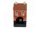 Oranžový keramický svícen na čajovou svíčku domek Amster Village - 12*9*22 cm Clayre & Eef