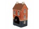 Oranžový keramický svícen na čajovou svíčku domek Amster Village - 12*9*22 cm Clayre & Eef