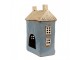 Modrý keramický svícen na čajovou svíčku domek Amster Village - 16*10*23 cm Clayre & Eef
