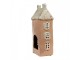 Hnědý keramický svícen na čajovou svíčku domek Amster Village - 12*9*28 cm Clayre & Eef