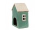 Zelený keramický svícen na čajovou svíčku domek Amster Village - 13*9*18 cm Clayre & Eef