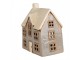 Šedý keramický svícen na čajovou svíčku domek Amster Village - 15*10*17 cm Clayre & Eef