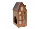Hnědý keramický svícen na čajovou svíčku domek Amster Village - 17*11*24 cm Clayre & Eef