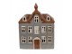 Šedý keramický svícen na čajovou svíčku domek Amster Village - 16*9*20 cm Clayre & Eef