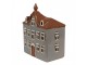 Šedý keramický svícen na čajovou svíčku domek Amster Village - 16*9*20 cm Clayre & Eef
