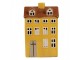 Žlutý keramický svícen na čajovou svíčku domek Amster Village - 12*8*18 cm Clayre & Eef