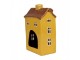 Žlutý keramický svícen na čajovou svíčku domek Amster Village - 12*8*18 cm Clayre & Eef