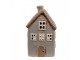Šedý keramický svícen na čajovou svíčku domek Amster Village - 9*9*16 cm Clayre & Eef