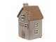 Šedý keramický svícen na čajovou svíčku domek Amster Village - 9*9*16 cm Clayre & Eef