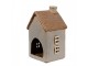 Šedý keramický svícen na čajovou svíčku domek Amster Village - 9*9*16 cm Clayre & Eef
