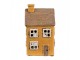 Žlutý keramický svícen na čajovou svíčku domek Amster Village - 9*9*15 cm Clayre & Eef
