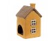 Žlutý keramický svícen na čajovou svíčku domek Amster Village - 9*9*15 cm Clayre & Eef