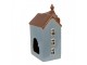 Modrý keramický svícen na čajovou svíčku domek Amster Village - 13*9*22 cm Clayre & Eef