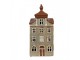 Zelený keramický svícen na čajovou svíčku domek Amster Village - 12*9*25 cm Clayre & Eef