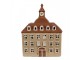 Béžový keramický svícen na čajovou svíčku domek Amster Village - 20*10*26 cm Clayre & Eef