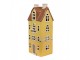 Žlutý keramický svícen na čajovou svíčku domek Amster Village - 11*9*25 cm Clayre & Eef