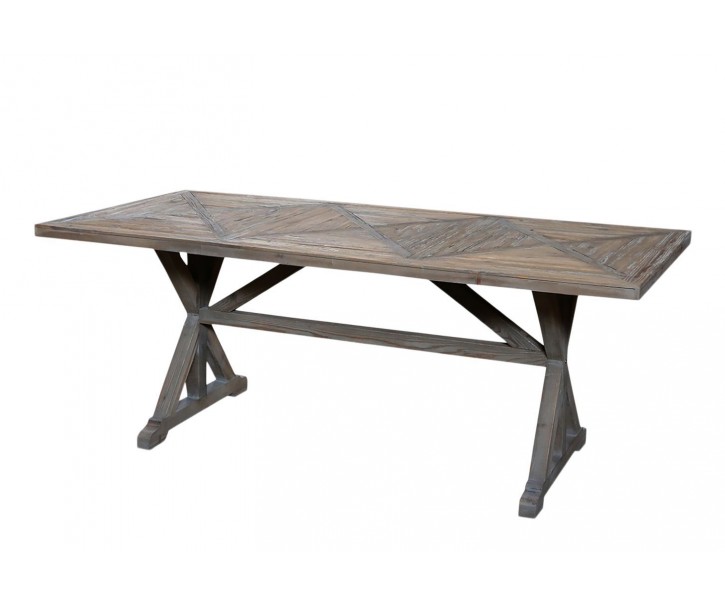 Francouzský jídelní stůl z recyklovaného dřeva Marseille - 200*90*77 cm Chic Antique
