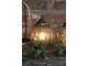 Měděná skleněná svítící LED lucerna Balli - Ø 15*19 cm Clayre & Eef
