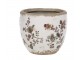 Keramický obal na květináč s květy Nancy - Ø 12*11 cm Chic Antique
