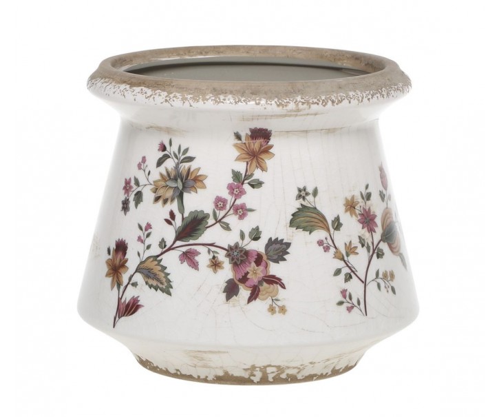 Keramický květináč / váza s květy Nancy - Ø 15*13 cm Chic Antique