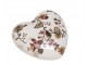 Keramické dekorační srdce s květy Nancy - 11*11*4 cm Chic Antique