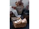 Dekorace terakovová květina Fleur Foxtail Amaranth - 107 cm Chic Antique
