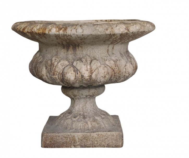Béžovo-hnědý antik dekorační květináč Broqua - Ø 57*47cm Chic Antique