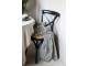 Černá dřevěná židle s ratanovým výpletem Old French chair - 55*51*89cm Chic Antique
