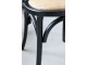 Černá dřevěná židle s ratanovým výpletem Old French chair - 55*51*89cm Chic Antique