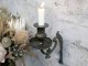 Mosazný antik kovový nástěnný svícen Old French - 14*8*21 cm Chic Antique