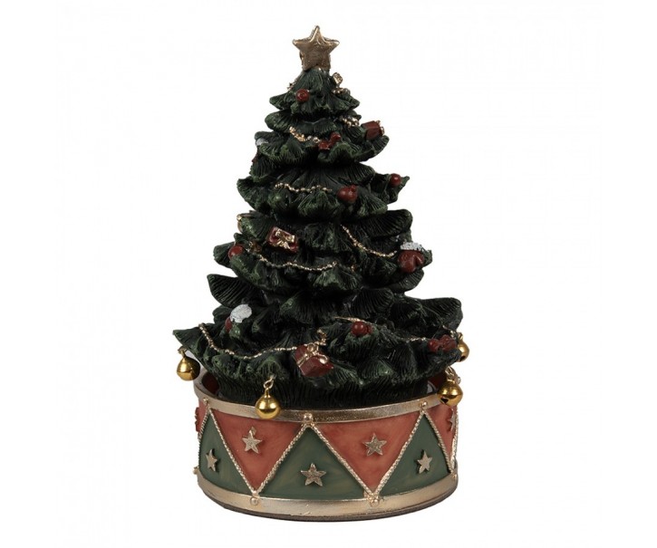 Natahovací hrací skříňka stromek Christmas Tree - Ø 12*18 cm Clayre & Eef