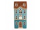 Modrý keramický svícen na čajovou svíčku domek Amster Village - 11*9*22 cm Clayre & Eef