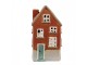 Hnědý keramický svícen na čajovou svíčku domek Amster Village - 10*8*18 cm Clayre & Eef