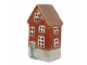 Hnědý keramický svícen na čajovou svíčku domek Amster Village - 10*8*18 cm Clayre & Eef