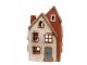Béžovo-hnědý keramický svícen na čajovou svíčku domek Amster Village - 13*8*20 cm Clayre & Eef