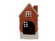 Hnědý keramický svícen na čajovou svíčku domek Amster Village - 10*8*18 cm Clayre & Eef