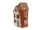 Béžovo-hnědý keramický svícen na čajovou svíčku domek Amster Village - 13*8*20 cm Clayre & Eef