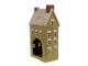 Zelený keramický svícen na čajovou svíčku domek Amster Village - 14*10*26 cm Clayre & Eef