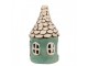 Zelený keramický svícen pohádkový domek - Ø 11*20 cm Clayre & Eef