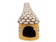Žlutý keramický svícen pohádkový domek - Ø 11*17 cm Clayre & Eef